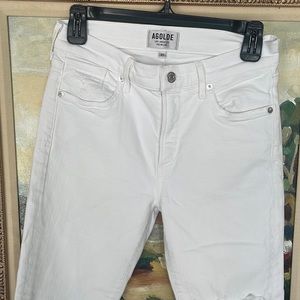 White jeans with holes